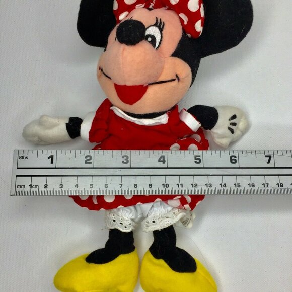 Disney Minnie Mouse Red Polka Dot Dress Mini 10" Bean Bag  Plush Stuffie Animal - Picture 8 of 9